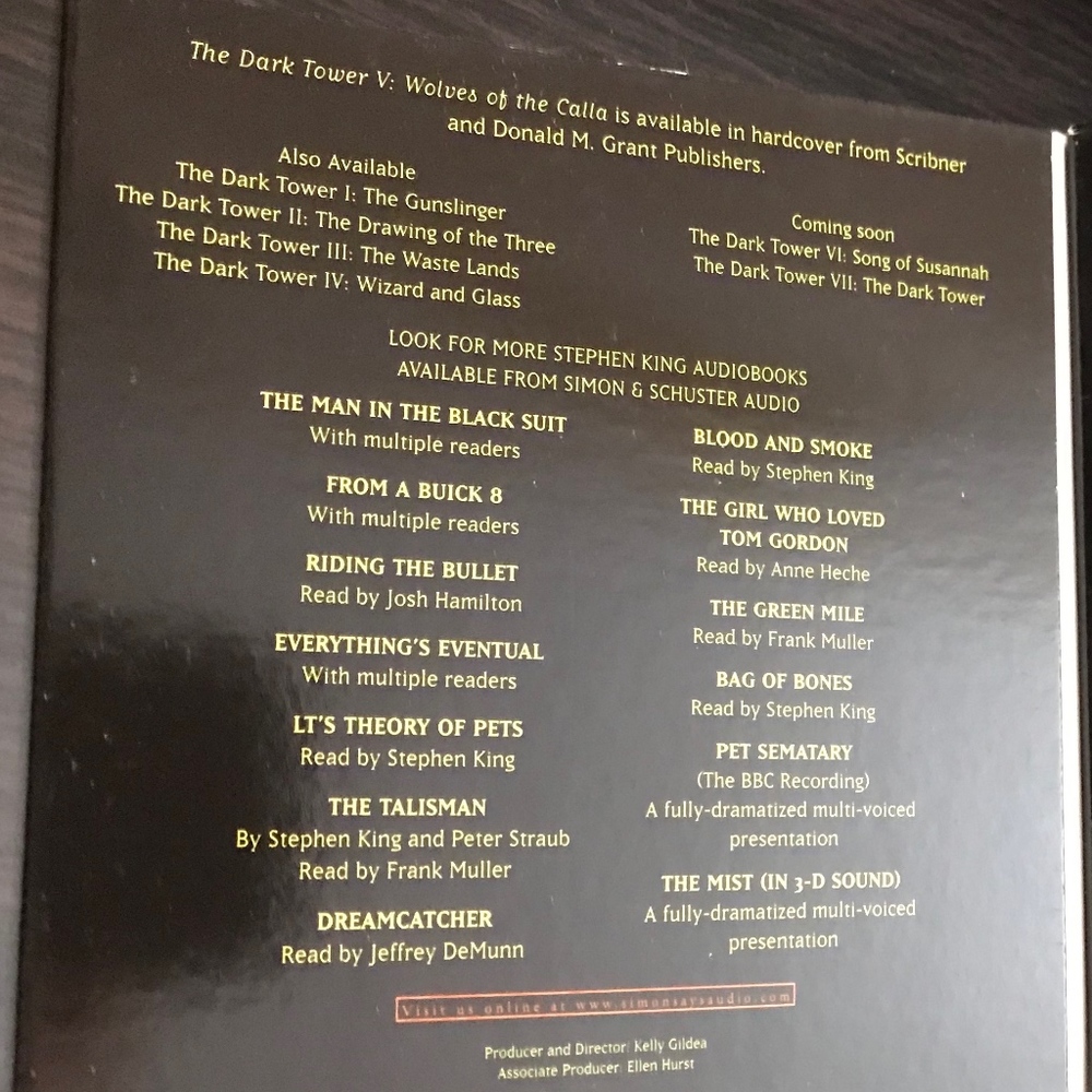 Dark Tower/Wolves of the Calla Audiobook - Picture 3 of 6